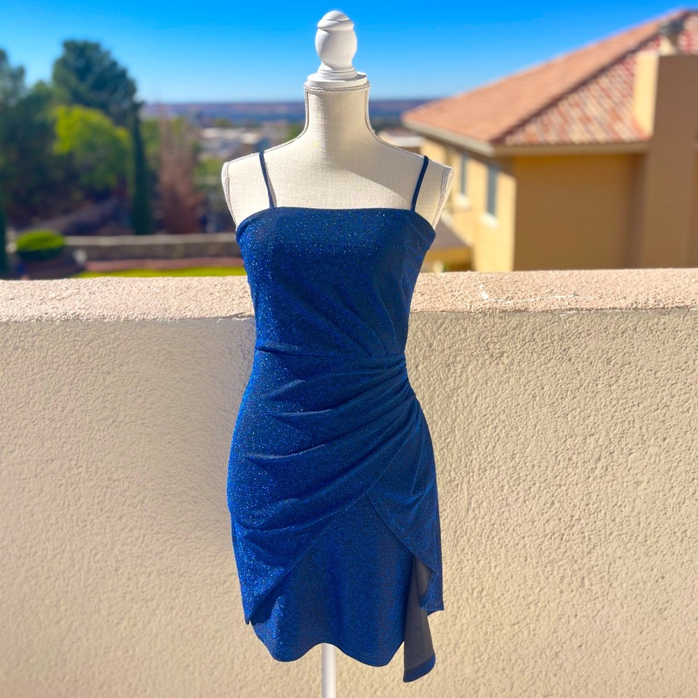 Navy Blue sparkly mini dress! Perfect for all special occasions!